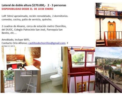 Chorrillos, Calle Ladera Con Miraflores – $180000 SEMANA