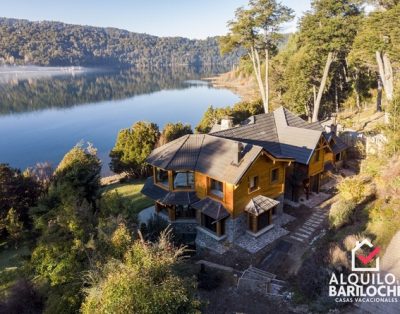 Alquiler Casa en Bariloche con Costa de Lago Nahuel Huapi. 8 PAX. Km16.