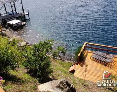 Alquiler Casa en Bariloche con Costa de Lago y Muelle. Lago Moreno. 4 PAX. Llao Llao.