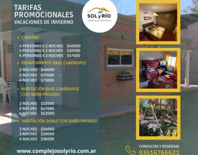 Habitaciones, Departamentos Y Cabañas A $4500 Por Persona