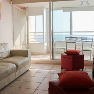 Departamento reñaca-cochoa para 6 personas, frente playa, vista al mar, piscina temperada